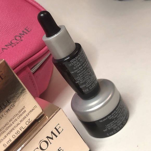 New Lancome 7-Piece Absolue Genifique Skincare Makeup Set Pink Bag - Picture 4 of 5